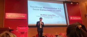 Apresentação feita pelo Prof. Dr. Chao Lung Wen sobre  “Casas Inteligentes e Ecossistema de Saúde Conectada”